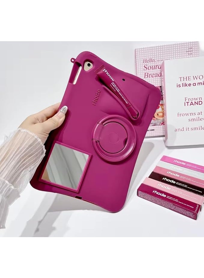 rhode 3D Lipstick Make-up Silicone Case For iPad Mini 7 Case A17 Pro, iPad Mini 7th/6th Generation 2024/2021 (lip Gloss + Rope included) - Image 1